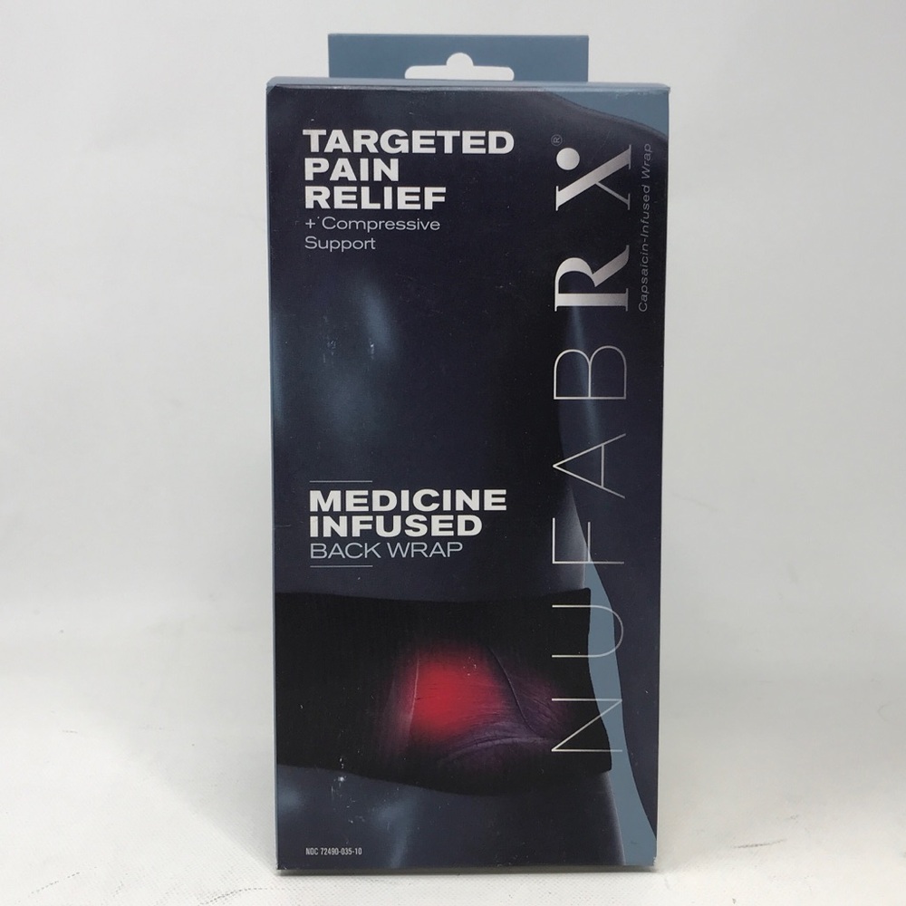 Nufabrx Pain Relief Back Compression Wrap, NEW in Box